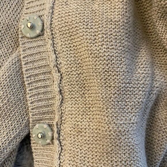 Alfredo Dominguez linen/ wool belted cardigan, L - Picture 5 of 11